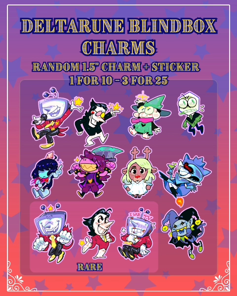 Black Friday - Deltarune Blindbox Charm + Sticker
